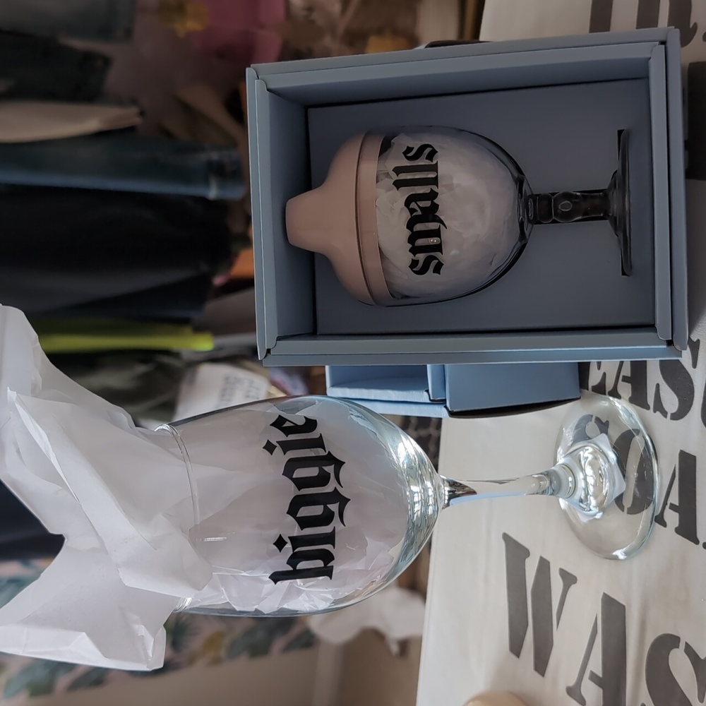 Biggie - Smalls Gift Set Wine Glass & Sippy Cup THE PERFECT BABY SHOWER GIFT!